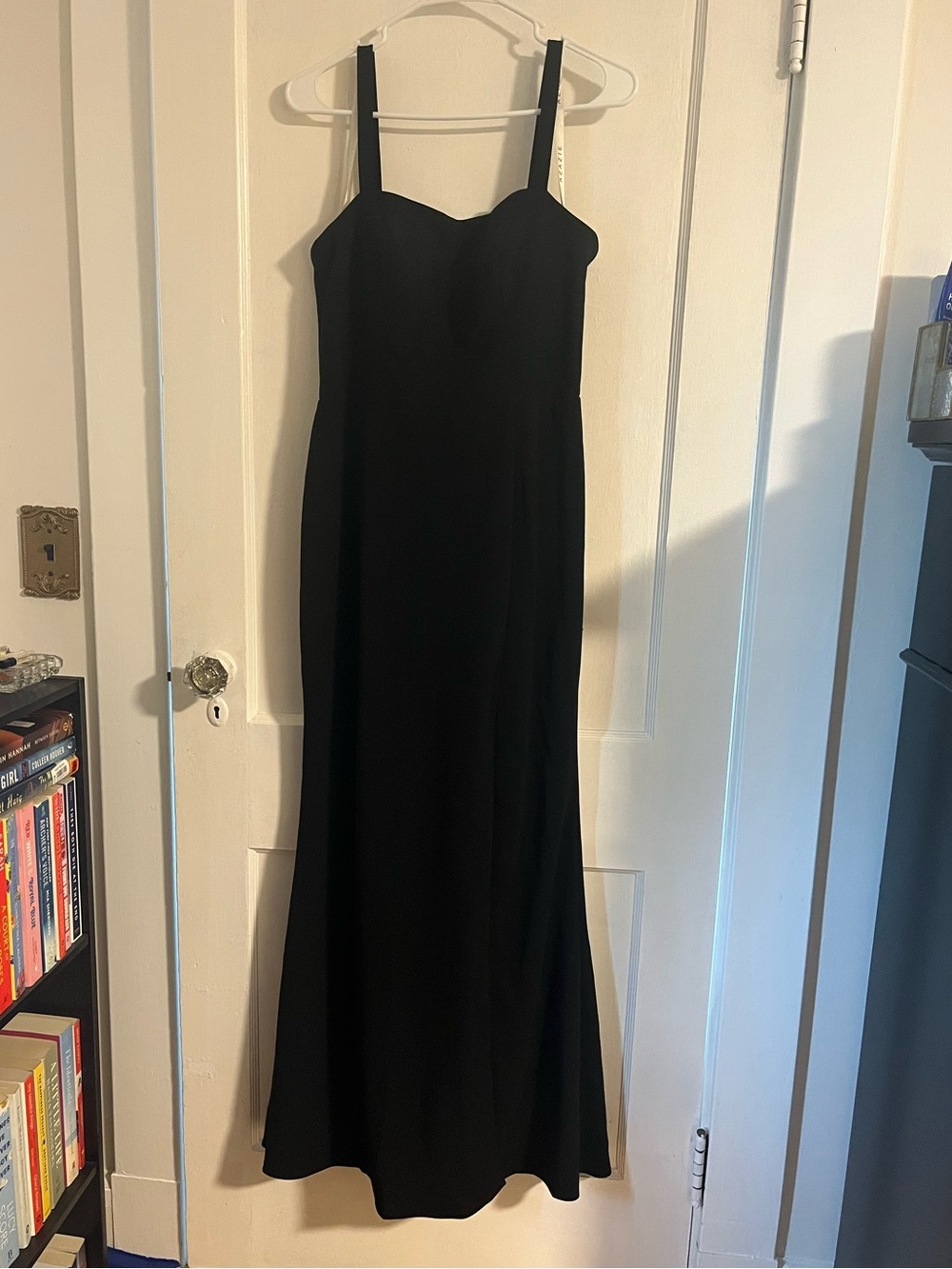 Azazie Black Dress with Leg Slit